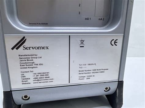 servomex minimp 5200 oxygen analyzer